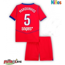 Camiseta Paris Saint-Germain Marquinhos #5 Tercera Equipación para niños 2025-26 manga corta (+ pantalones cortos)